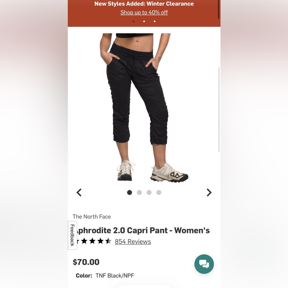 The North Face Black Capri Pants - Women's Active Crop